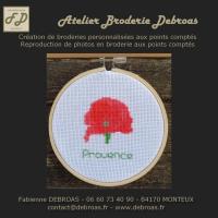 Tambours 107 mm coquelicot toile blanche signature